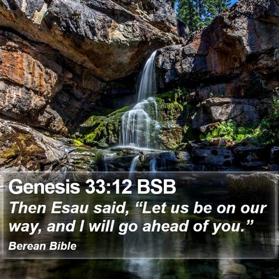 Genesis 33:12 BSB Bible Verse Image