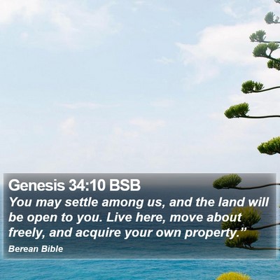 Genesis 34:10 BSB Bible Verse Image