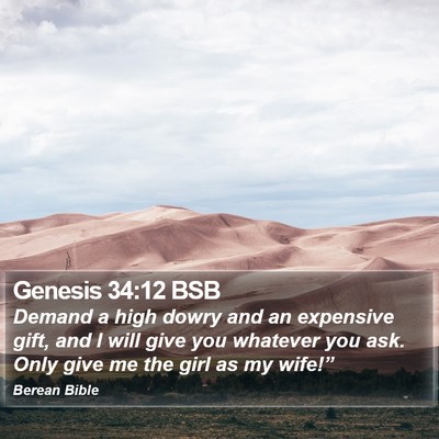 Genesis 34:12 BSB Bible Verse Image