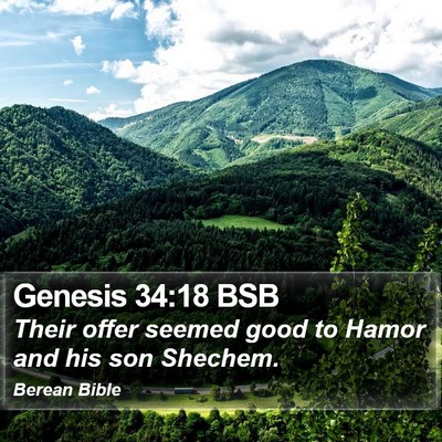 Genesis 34:18 BSB Bible Verse Image