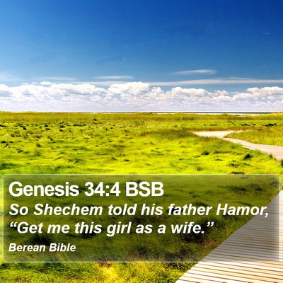 Genesis 34:4 BSB Bible Verse Image