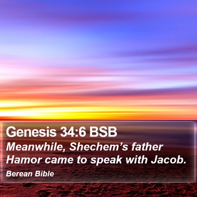 Genesis 34:6 BSB Bible Verse Image