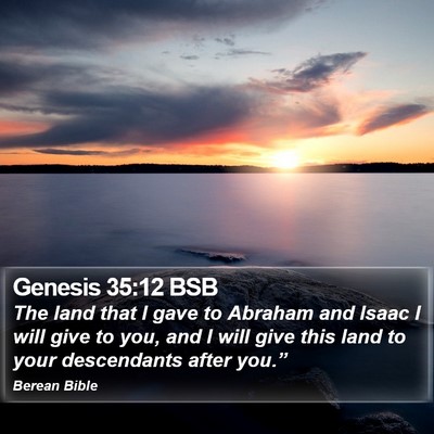 Genesis 35:12 BSB Bible Verse Image