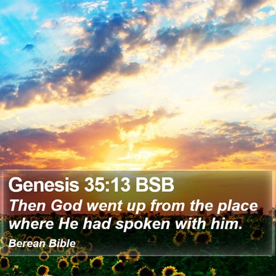 Genesis 35:13 BSB Bible Verse Image