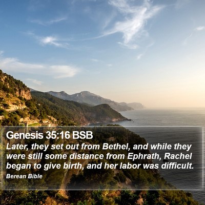 Genesis 35:16 BSB Bible Verse Image
