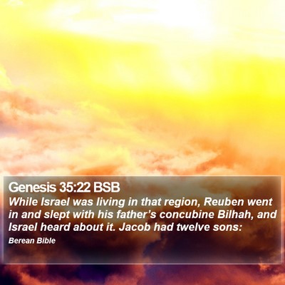 Genesis 35:22 BSB Bible Verse Image