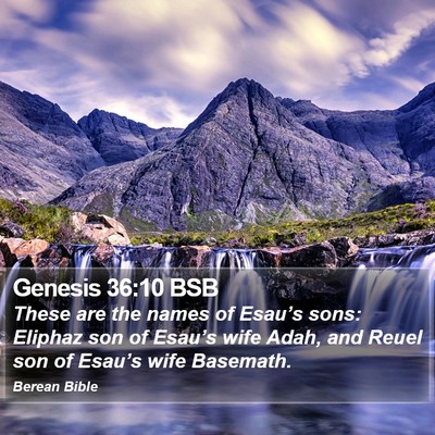Genesis 36:10 BSB Bible Verse Image