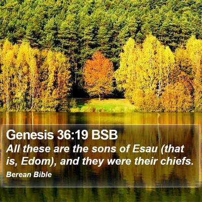 Genesis 36:19 BSB Bible Verse Image