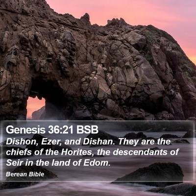 Genesis 36:21 BSB Bible Verse Image