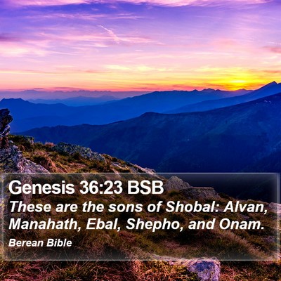 Genesis 36:23 BSB Bible Verse Image