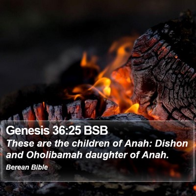 Genesis 36:25 BSB Bible Verse Image