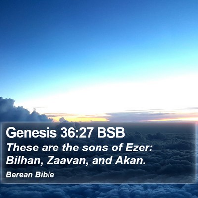 Genesis 36:27 BSB Bible Verse Image