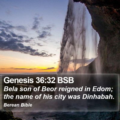 Genesis 36:32 BSB Bible Verse Image