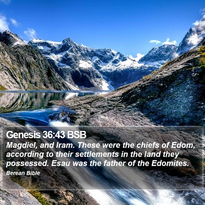 Genesis 36:43 BSB Bible Verse Image