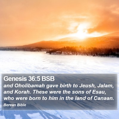 Genesis 36:5 BSB Bible Verse Image