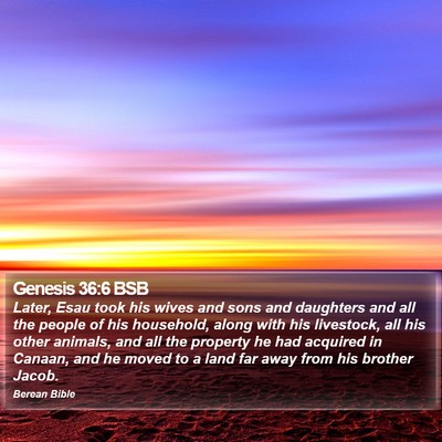 Genesis 36:6 BSB Bible Verse Image