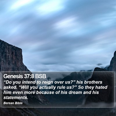 Genesis 37:8 BSB Bible Verse Image