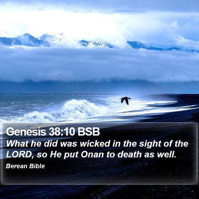 Genesis 38:10 BSB Bible Verse Image