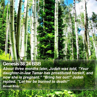 Genesis 38:24 BSB Bible Verse Image
