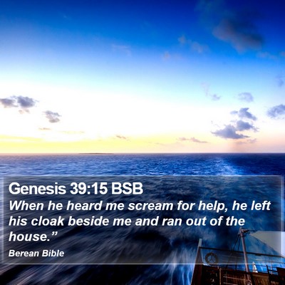 Genesis 39:15 BSB Bible Verse Image