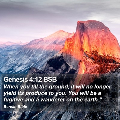 Genesis 4:12 BSB Bible Verse Image