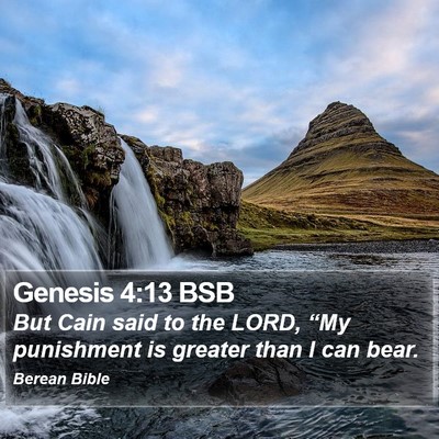 Genesis 4:13 BSB Bible Verse Image