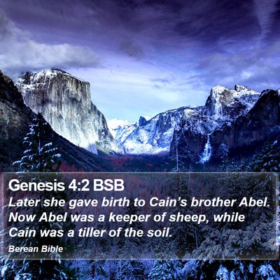 Genesis 4:2 BSB Bible Verse Image