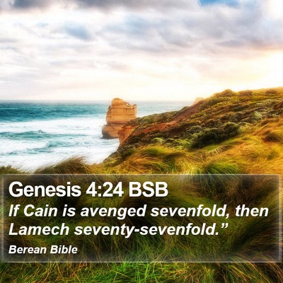 Genesis 4:24 BSB Bible Verse Image