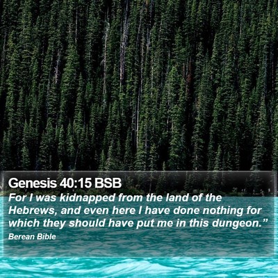Genesis 40:15 BSB Bible Verse Image