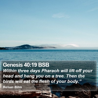Genesis 40:19 BSB Bible Verse Image