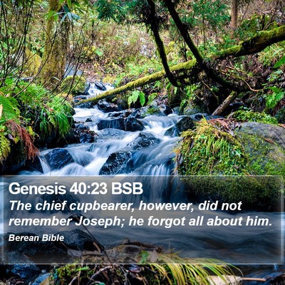 Genesis 40:23 BSB Bible Verse Image