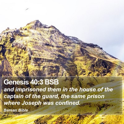 Genesis 40:3 BSB Bible Verse Image