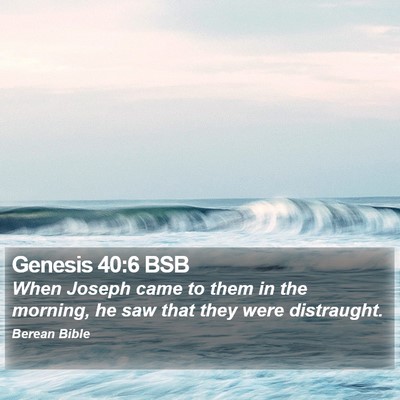 Genesis 40:6 BSB Bible Verse Image