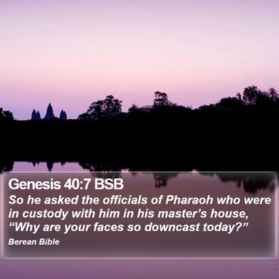 Genesis 40:7 BSB Bible Verse Image