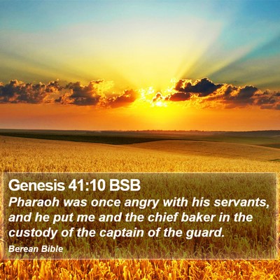 Genesis 41:10 BSB Bible Verse Image