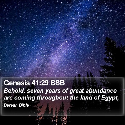 Genesis 41:29 BSB Bible Verse Image