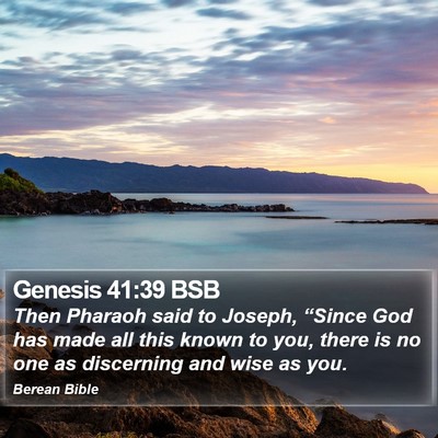 Genesis 41:39 BSB Bible Verse Image