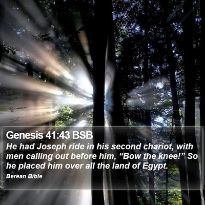 Genesis 41:43 BSB Bible Verse Image