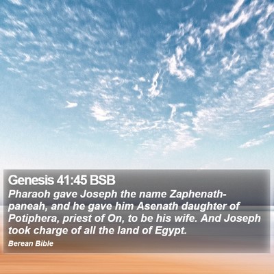 Genesis 41:45 BSB Bible Verse Image