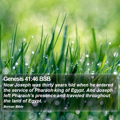 Genesis 41:46 BSB Bible Verse Image