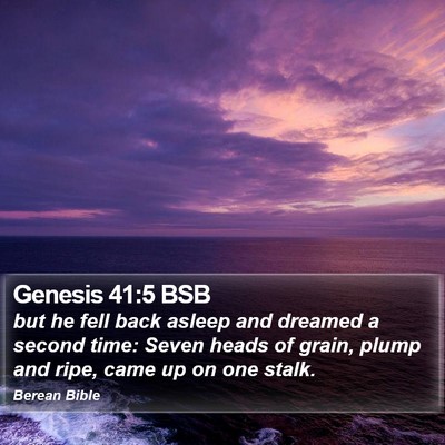 Genesis 41:5 BSB Bible Verse Image