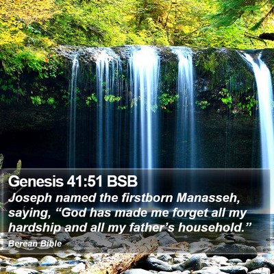 Genesis 41:51 BSB Bible Verse Image