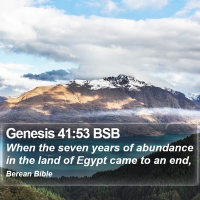 Genesis 41:53 BSB Bible Verse Image