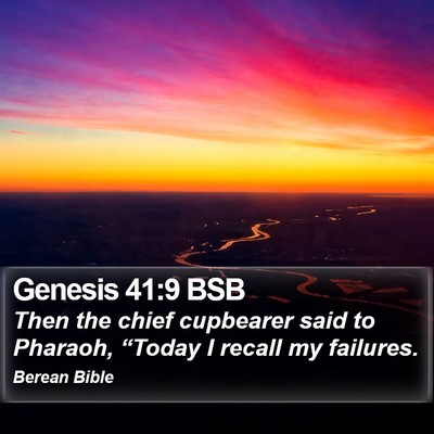 Genesis 41:9 BSB Bible Verse Image