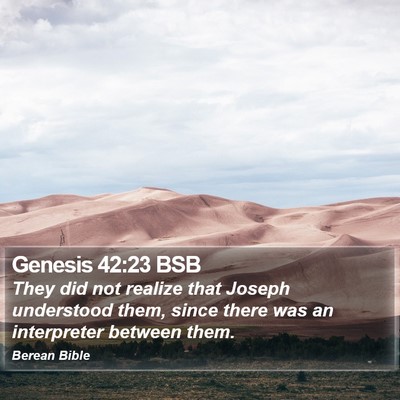 Genesis 42:23 BSB Bible Verse Image