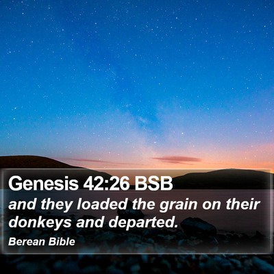 Genesis 42:26 BSB Bible Verse Image