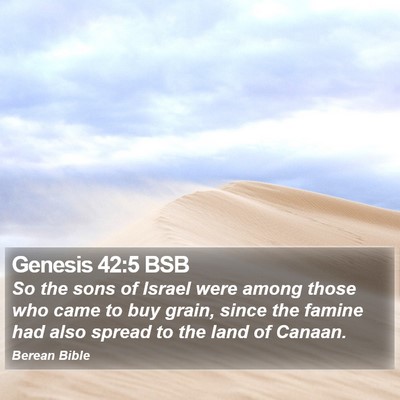 Genesis 42:5 BSB Bible Verse Image