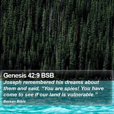 Genesis 42:9 BSB Bible Verse Image