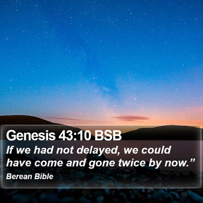 Genesis 43:10 BSB Bible Verse Image