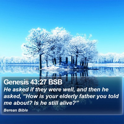 Genesis 43:27 BSB Bible Verse Image